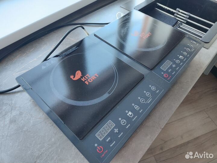 Индукционная плита 2 конфорки настольная