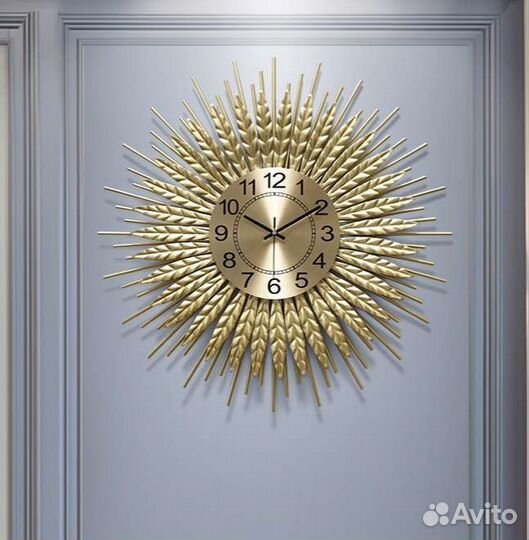 Часы настенные, 60 см., золотой цвет