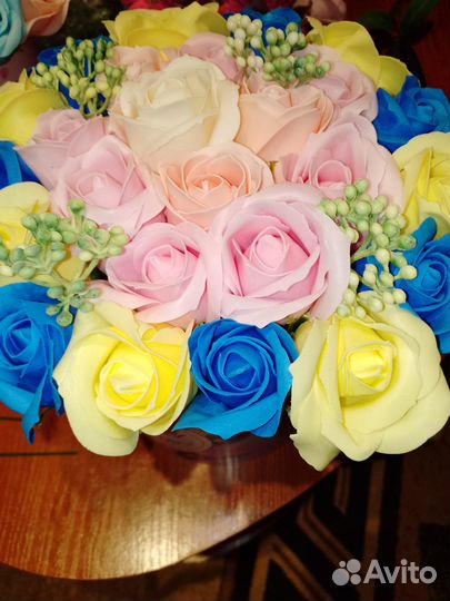 Букеты из мыльных роз
