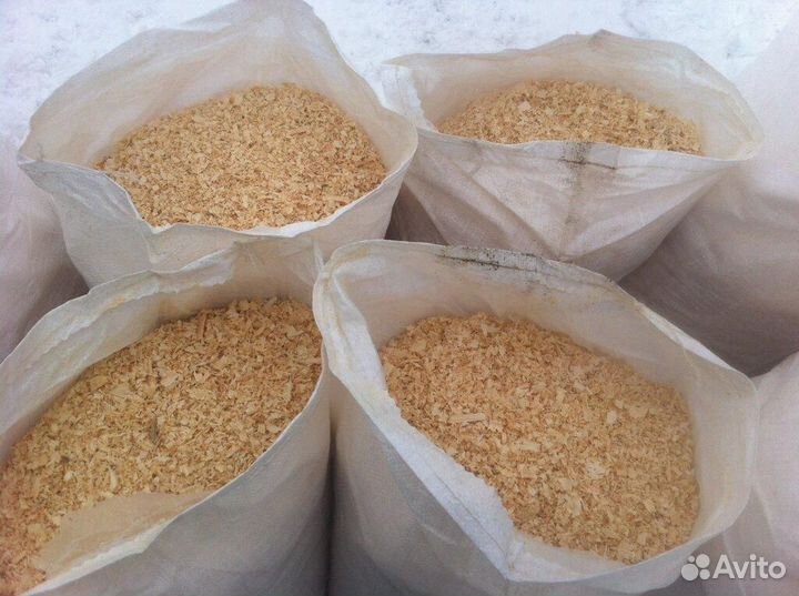 Опил стружка в мешках, насыпной, подстил