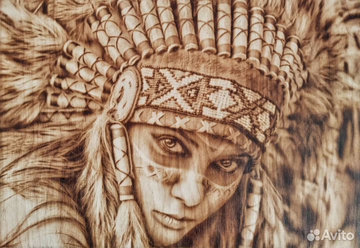 Выжигание картин на шпоне дерева