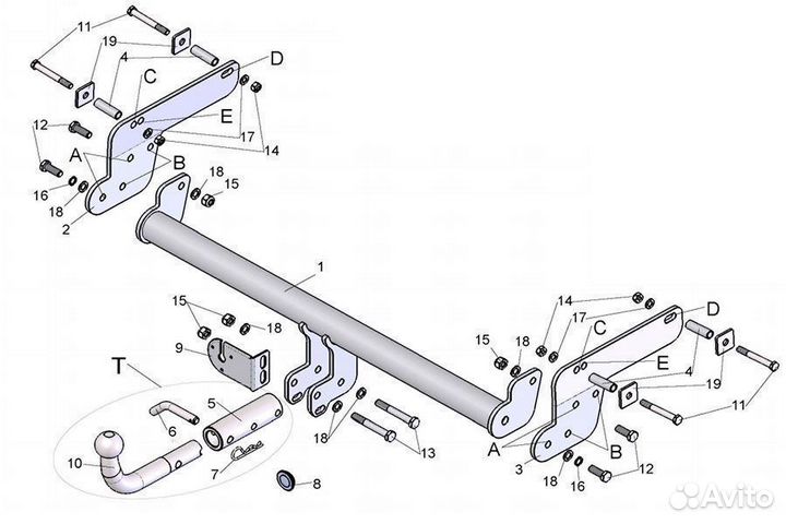 Фаркоп для Renault Duster