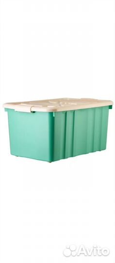 Ящик пластиковый с крышкой на колесиках