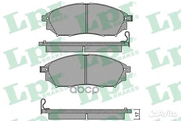Колодки тормозные дисковые 05P1406 Lpr