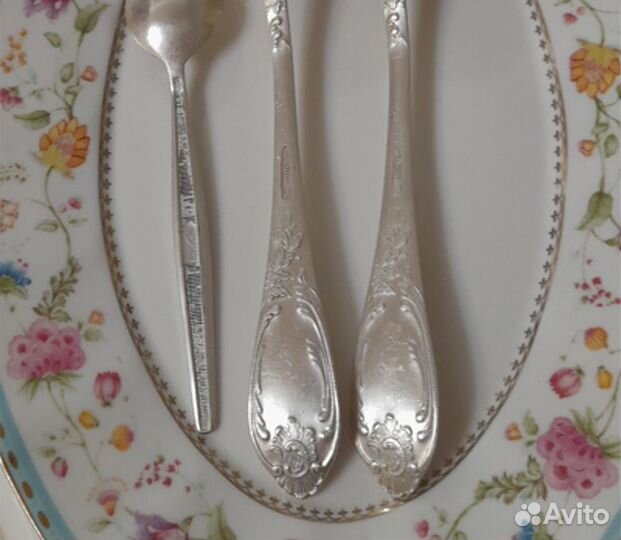 Мельхиоровые стол. ложки 2шт, зиш,серебрение