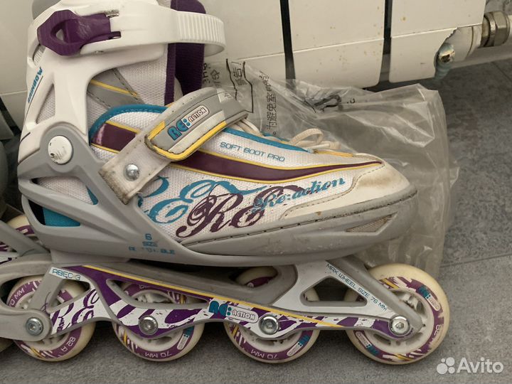 Детские раздвижные ролики и защита