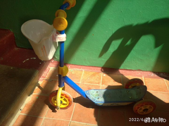 Самокат детский трехколесный бу