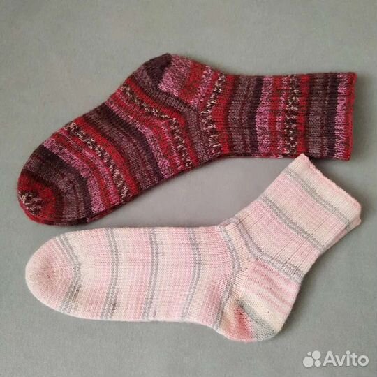 Носки шерстяные вязаные