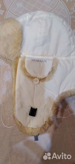 Шапка-ушанка geox,6-16лет,ещё хаки,зимняя,унисекс