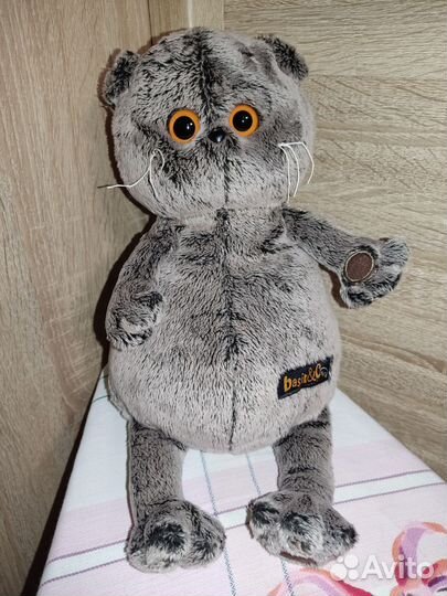 Кот Басик в шапке ушанке (25см)