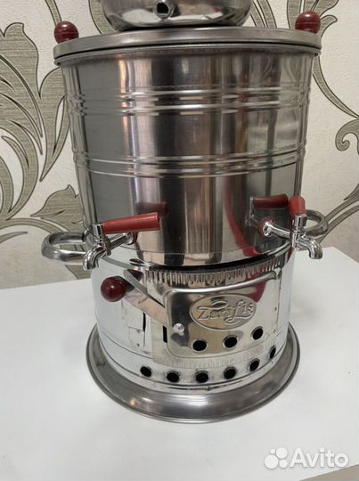 Самовар на дровах 5 литров с двумя кранами