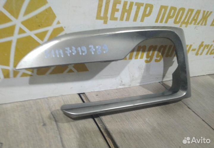Накладка решетки переднего бампера левая бу BMW X6 F16 OEM 51117319789