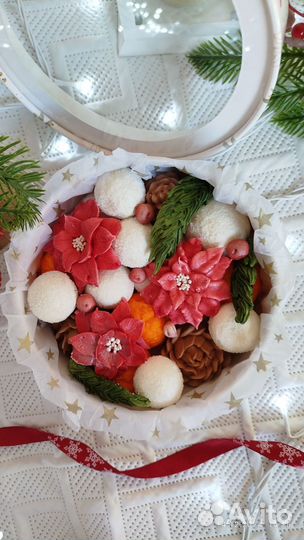 Коробочка новогоднего зефира