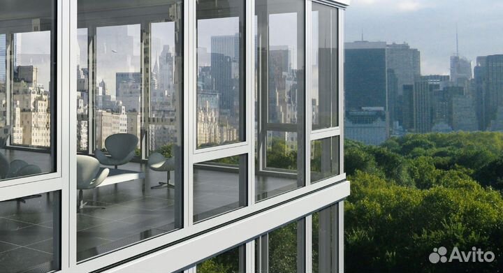 Алюминиевые окна рамы-купе