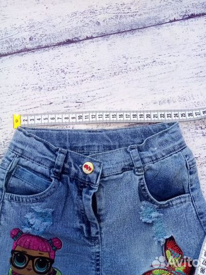 Шорты джинсовые для девочки новые 110-116