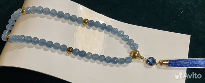 Четки из природного синего халцедона