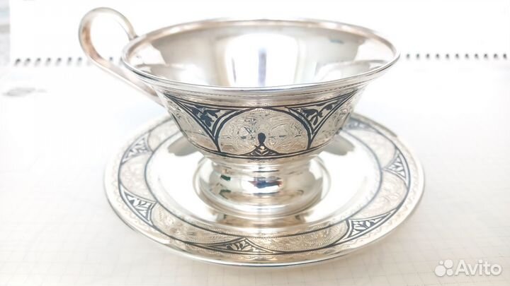 Серебряная чайная пара
