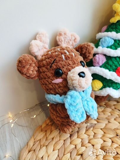 Вязаные игрушки олень