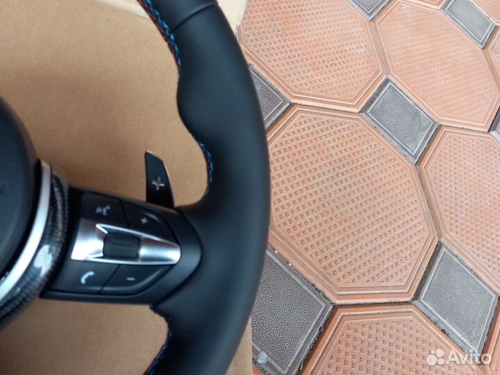 Руль м5 ф10, ф01,ф02,ф07 Карбон новый с подушкой