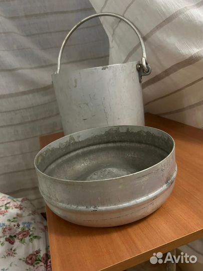 Кастрюля (котелок) алюминиевая походная 10л СССР