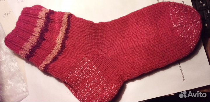 Носки вязаные шерстяные ручной работы