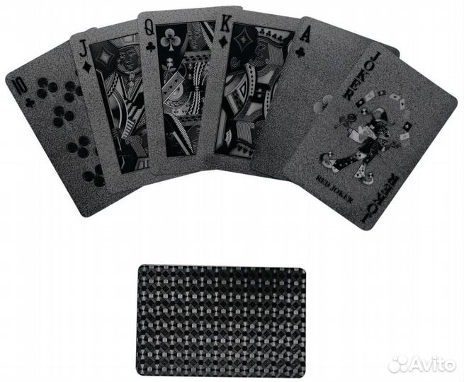 Карты игральные пластиковые черные 