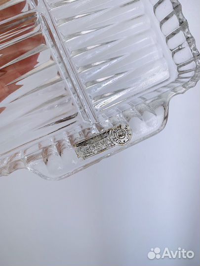 Менажница хрустальная Bohemia glass винтаж