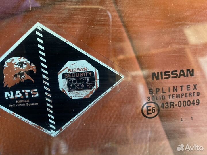 Nissan primera p12 водительское стекло двери