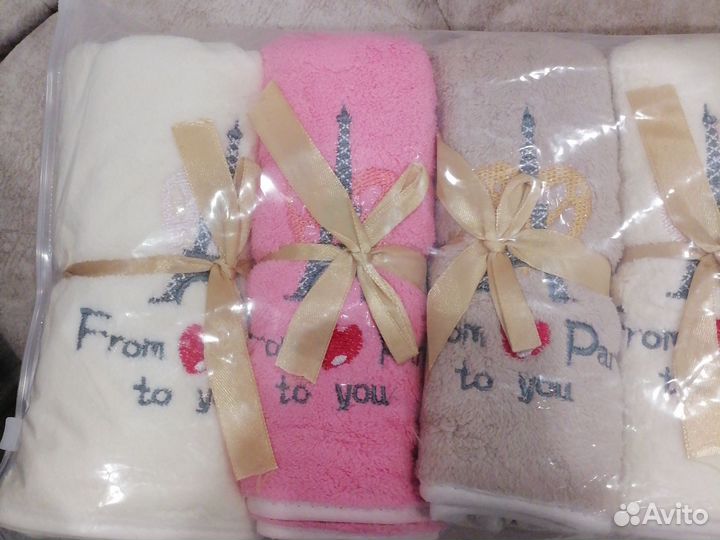 Набор полотенец новый, микрофибра