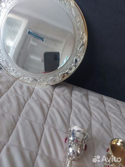 Мельхиоровый набор с рюмочками