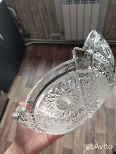 Большая хрустальная ваза СССР