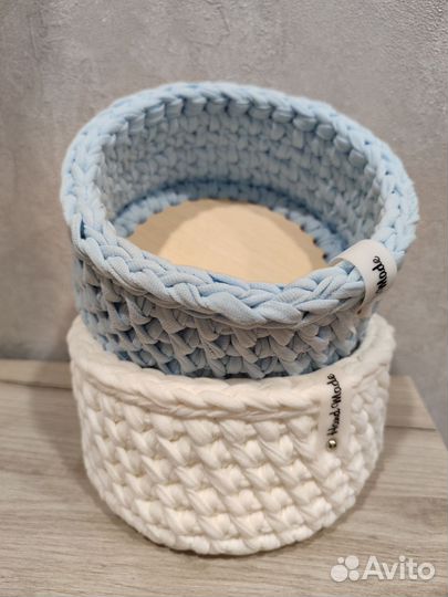 Корзинки из трикотажной пряжи