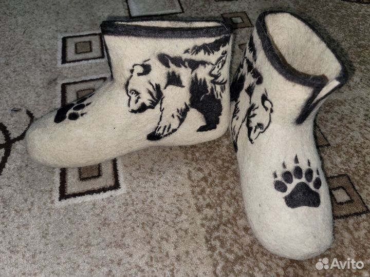 Чуни,валенки мужские белые