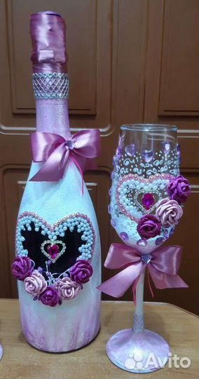 Свадебное Шампанское с Бокалами