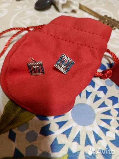 Серьги серебро б/у