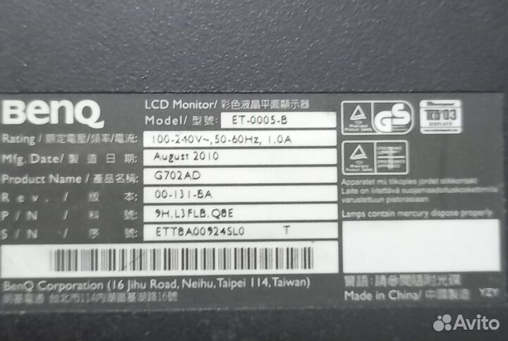 Монитор benq