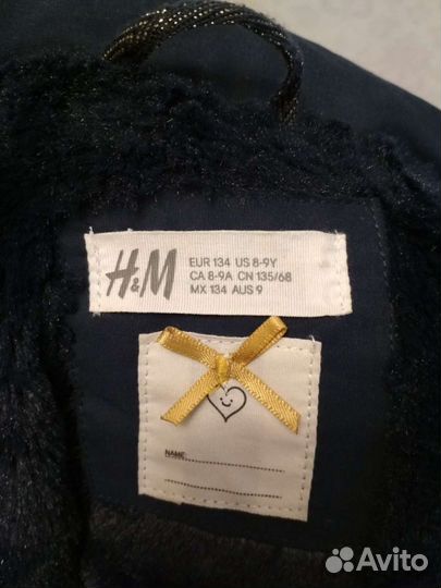 Куртка парка H&M весенняя на девочку рост 134