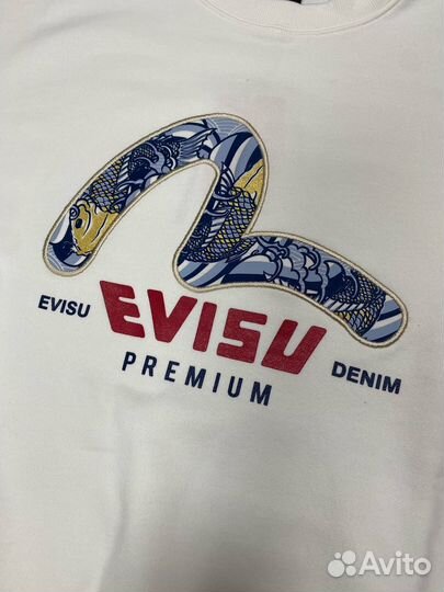 Evisu Logo Crewneck White