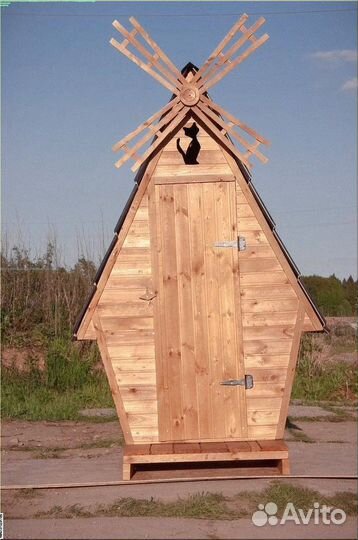 Дачный туалет деревянный Ю101