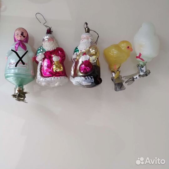 Елочные игрушки СССР на прищепке