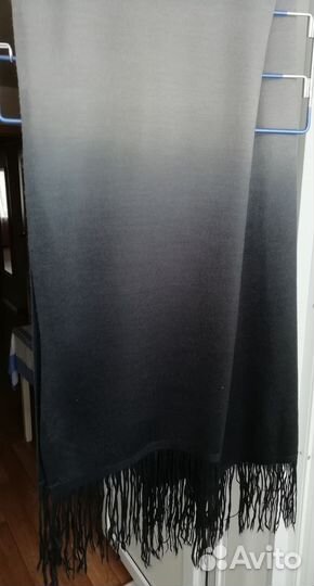Палантин тёплый 160 63 см + кисти
