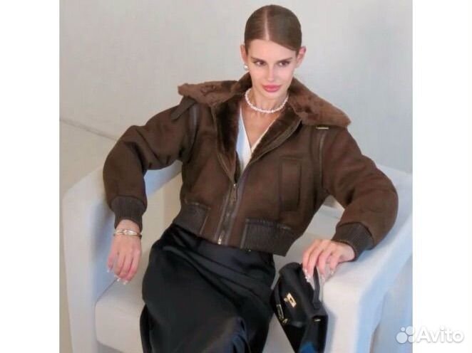 Дубленка авиатор женская