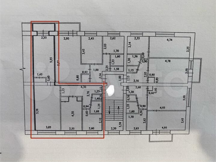 3-к. квартира, 58 м², 5/5 эт.