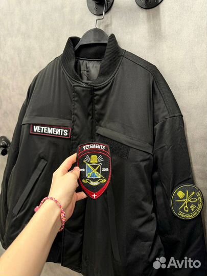 Бомбер vetements police oversize (новинка)