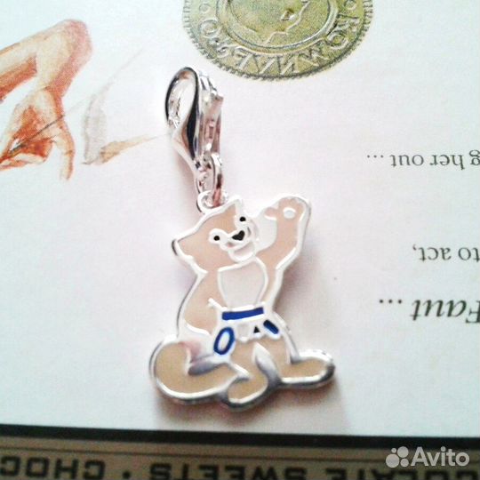 Серебряные шармы Адамас Сочи 2014 Леопард, буквы