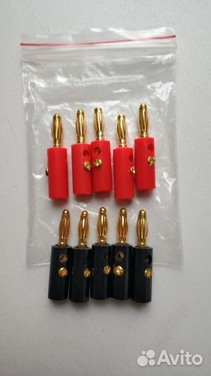 Новый Набор Разъёмов banana 10шт 4мм