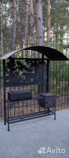 Мангал с крышей