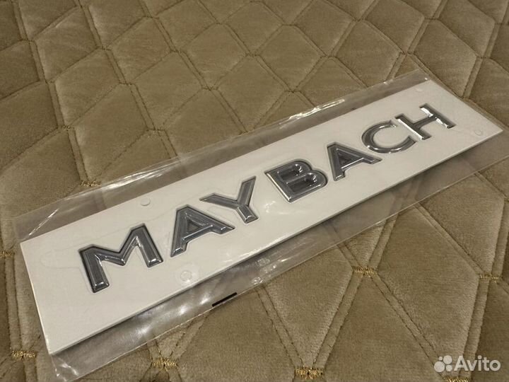 Комлпект набор надписей шильдиков Maybach Хром