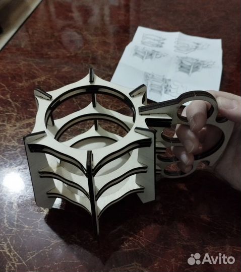 Подставка для пивной банки из фанеры