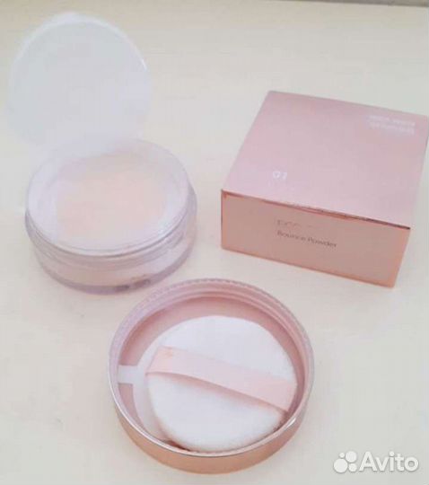 Chacott рассыпчатая пудра с SPF и пудра The Saem